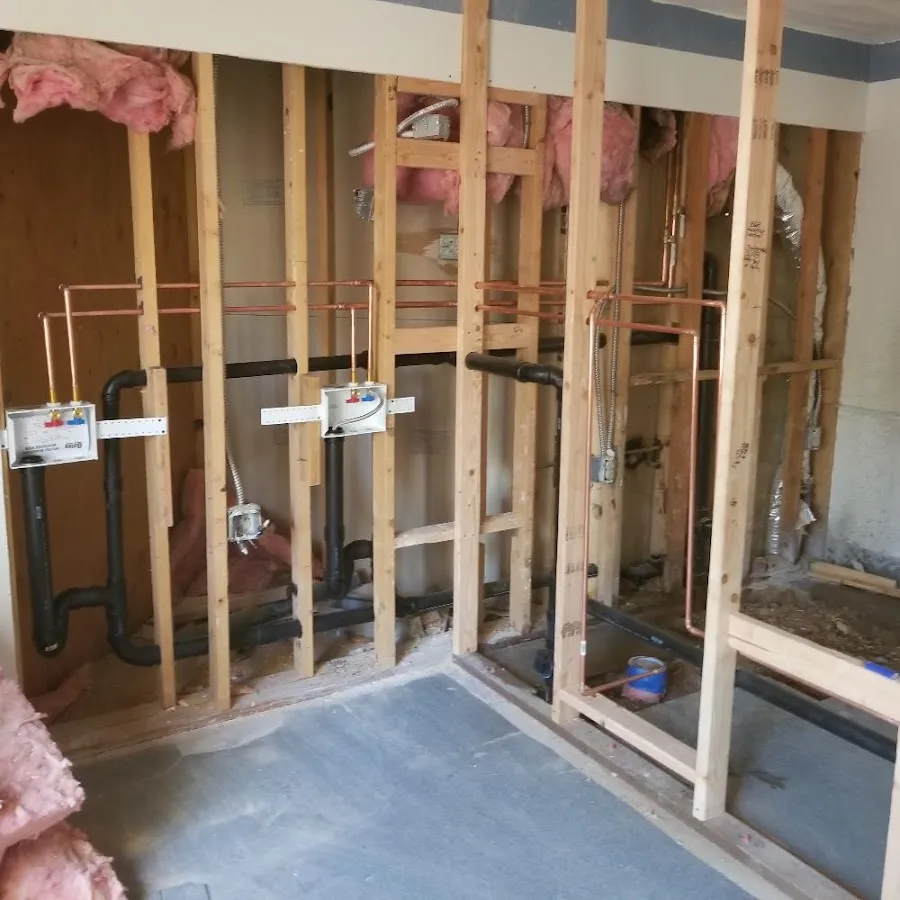 Copper pipe rough-in and plumbing installation in Lomita
